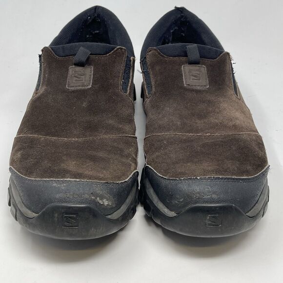Salomon Snow Clog Shoes Mens 13 Brown Suede Slip On Loafer Y2K Vintage main image 16